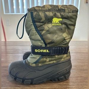 SOREL Flurry Insulated Waterproof Winter Snow Boot Sz 1